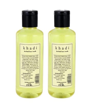 Khadi Herbal Face Wash  (Twin  Pack) 210Ml
