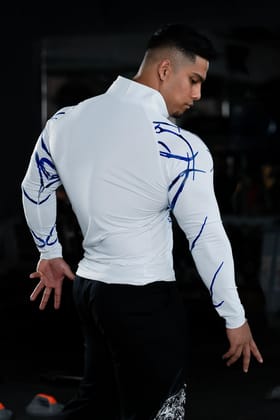 DARK ECLIPSE QUARTER-ZIP WHITE COMPRESSION (PHANTOM BLUE)-S