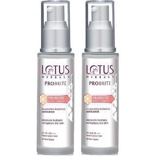 Lotus Herbals Probrite Illuminating Radiance Moisturiser  Hydrates  Tightens Skin  Spf 20  Pa+++ 50Ml (Pack Of 2)