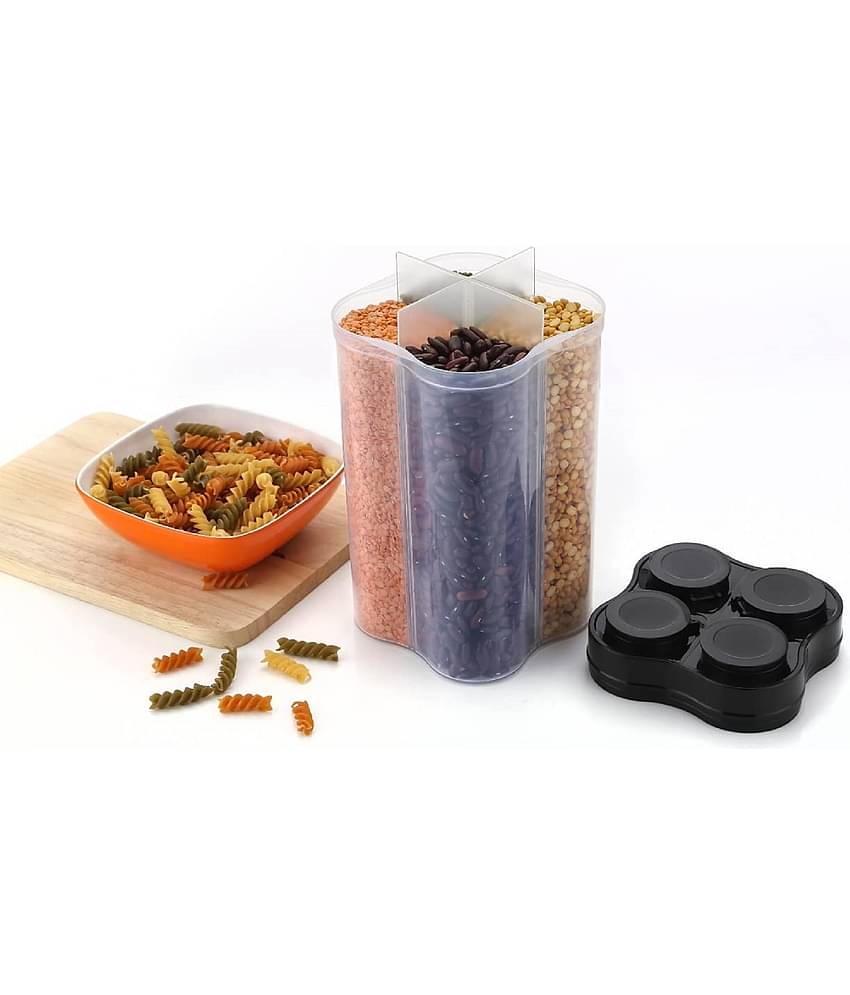 iview kitchenware - Grocery/Food/Pasta Polyproplene Black Dal Container ( Set of 1 )