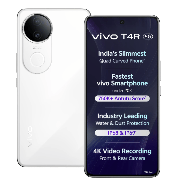 Vivo T4R 5G (Arctic White, 128 GB)  (8 GB RAM)