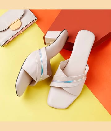Paduki Off White Women's Slip On Heels