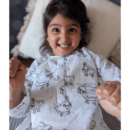 Cotton Night Wear for Kids | Counting Sheep-1-2Y