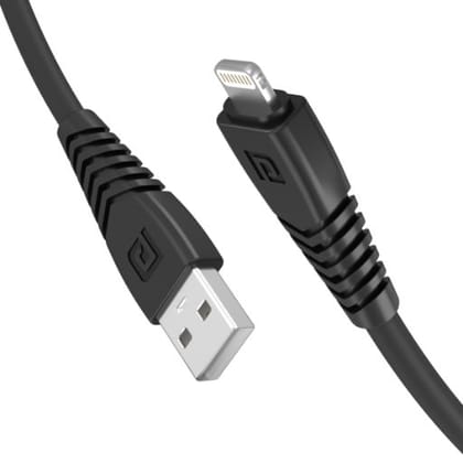 Portronics Konnect Core 8 PIN Cable TangleFree (Black)