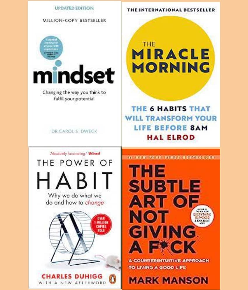 MindSet + Miracle Morning+The Power of Habit + The Subtle Art