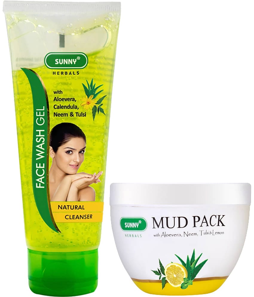 SUNNY HERBALS Mud Pack 150 gm and Neem Tulsi Face Wash 110 mL
