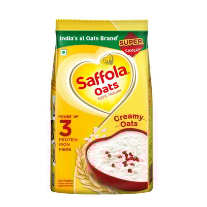 Saffola Oats | Delicious Creamy Oats | 100% Natural | High Protein & Fibre | Healthy Cereal | 200g