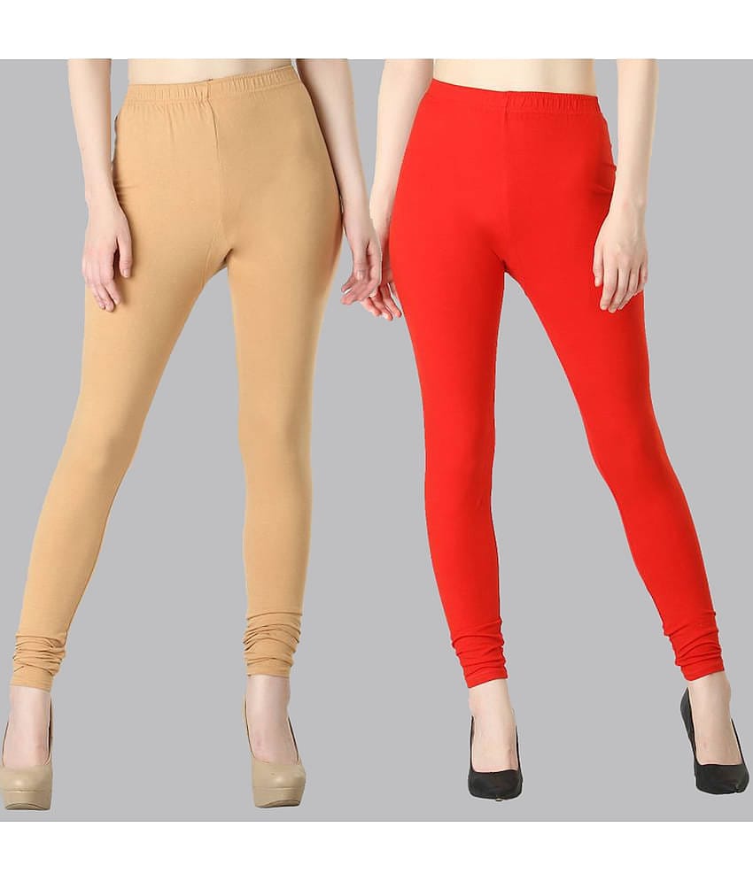 FnMe - Multicolor Cotton Women's Leggings ( Pack of 2 )