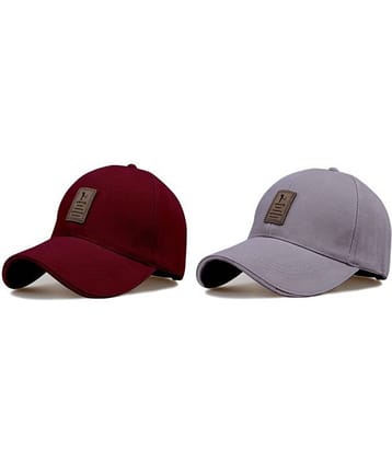 Bolax Pack of 2 cotton Men's Cap ( Grey )
