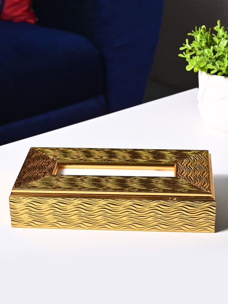 Golden Radiance Tissue Box - Rectangle Shape
