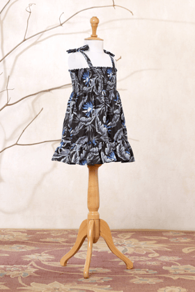 Strappy Tie Knot Floral Dress-0-6 months