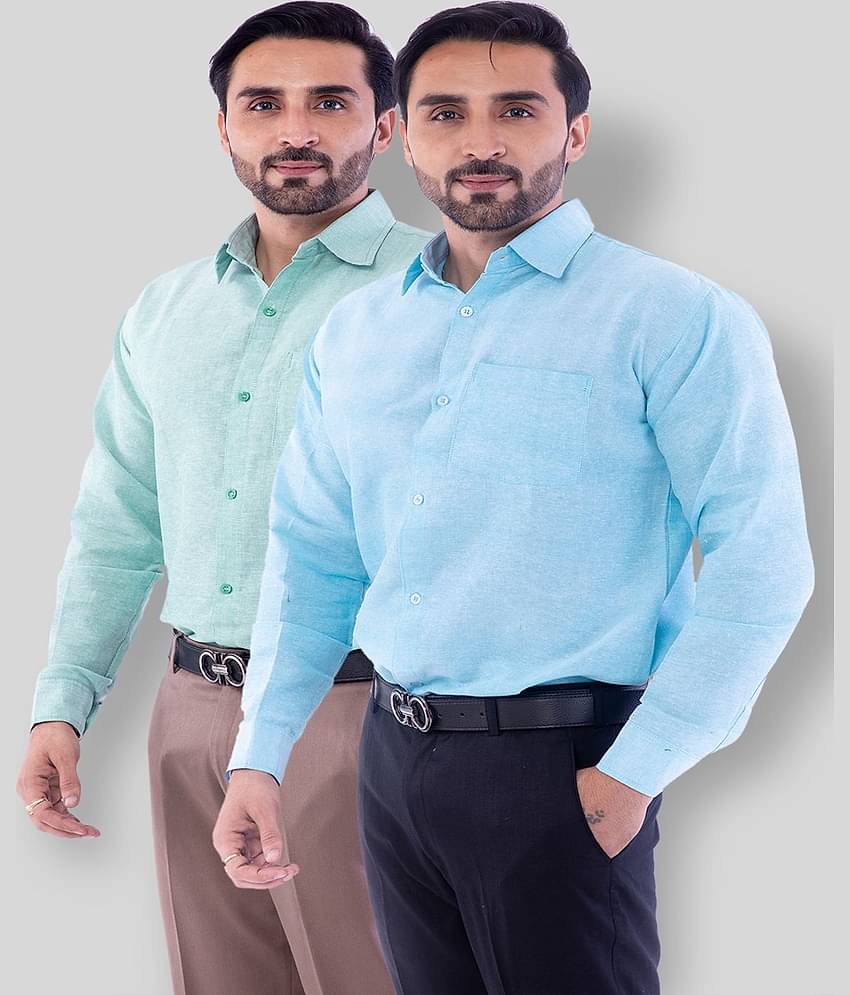 DESHBANDHU DBK - Multi Cotton Regular Fit Men's Formal Shirt ( Pack of 2 )