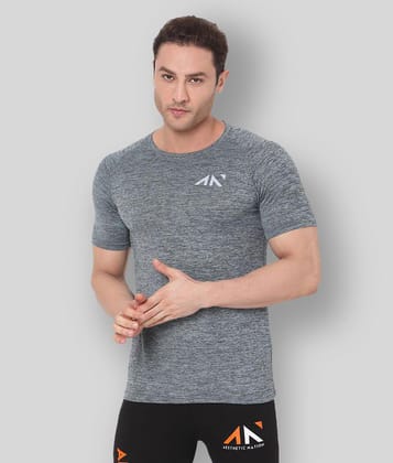 Aesthetic Nation - Grey Polyester Regular Fit  Men's T-Shirt ( Pack of 1 ) - None