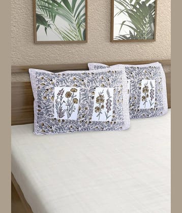 AJ Home - Pack of 2 Cotton Ethnic Regular Pillow Cover ( 68.58 cm(27) x 43.18 cm(17) ) - Brown