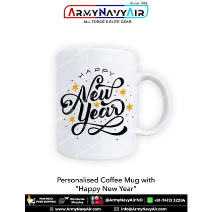 ArmyNavyAir Personalised New Year Mug (350ml) | Durable Ceramic | Festive Gift