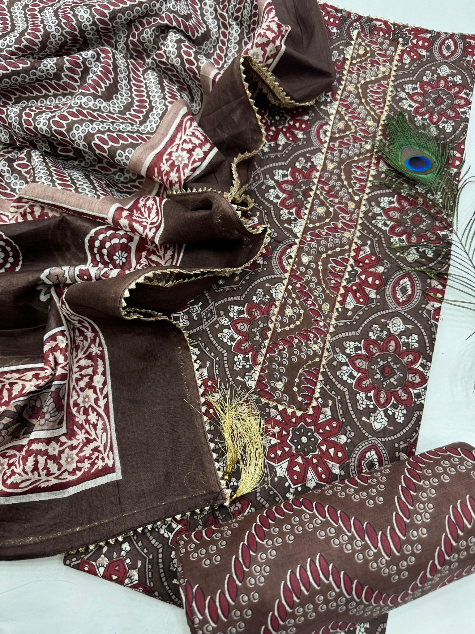 Hand Work Cotton Gota Suit