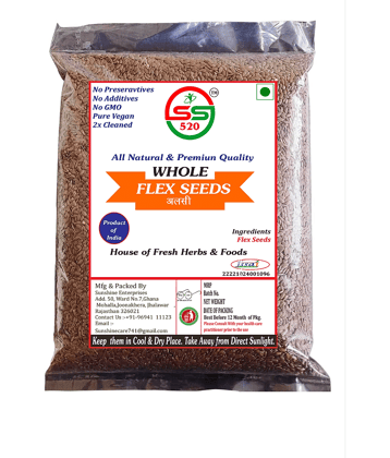 SS520 Alasi 200 g. Whole Flexseed Alsi Flax Seeds For Weight Loss, Diet Food 200 gm