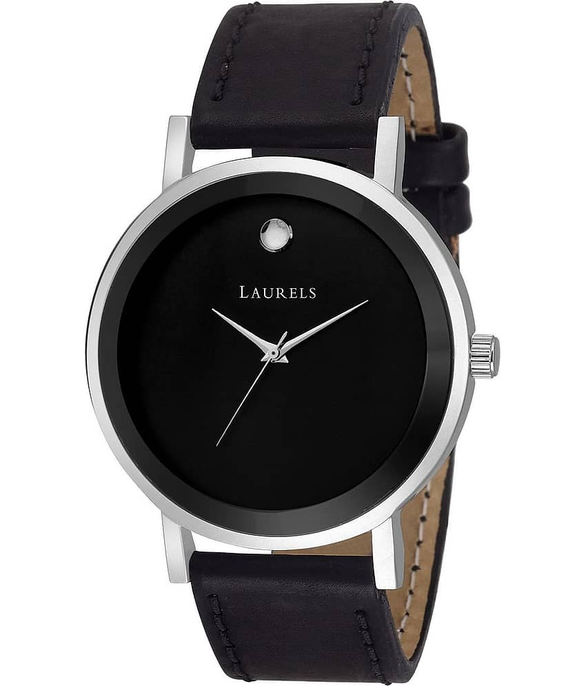Laurels Black Color Analog Men's Watch With Strap:  LWM-MOON-020207