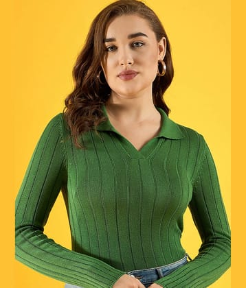 98 Degree North Cotton Regular Collar Women's Pullovers - Green (Pack of 1)