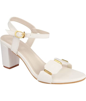 Shoetopia - White Women's Sandal Heels