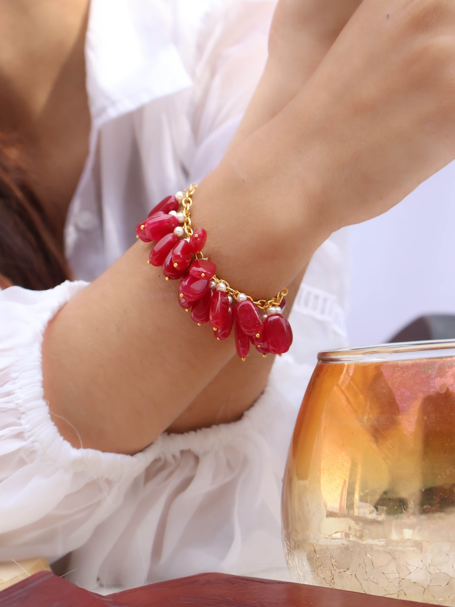 Scarlet Red Bracelet-Red