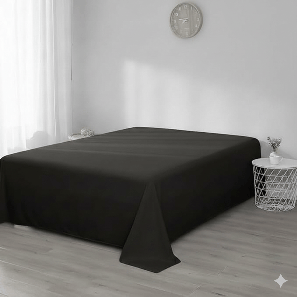KUDIZE Disposable Non-Woven Bed Sheet (63 x 80 Inch) for Hospital, Hotel, Clinic, Spa, Travelling, Saloon, Saunas, Tattoo and Outing for Man, Woman, Elderly and Baby Care. (Black, Pack Of-10)