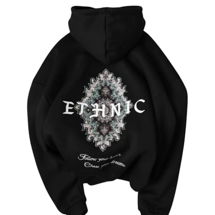 Ami Bolchi Mens Ethnic Printed Winter Hoodie Black Premium Hooded Sweatshirt with Kangaroo Pocket Ami Bolchi Mens Ethnic Printed Winter Hoodie Black Premium Hooded Sweatshirt with Kangaroo Pocket
