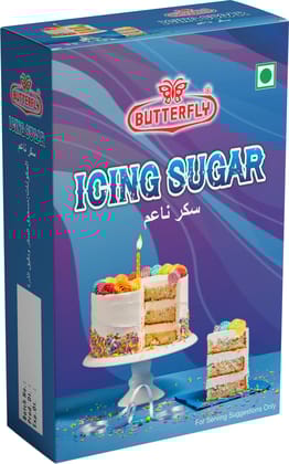 Butterfly Baker's Icing Sugar 200 g (Size - Box Pack 200 g) by Butterfly Dessert Mixes and Bakery Needs.