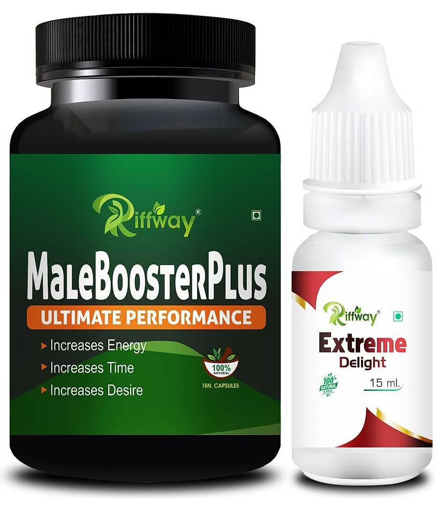 Riffway Male Boo-ster Plus Tablet & Power Massage Oil Increase Sex Time Restores Power