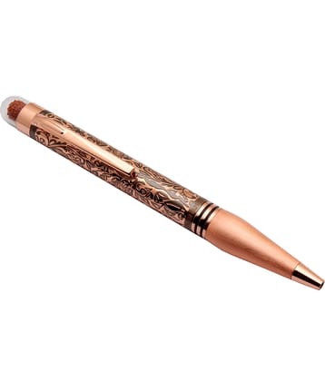 Srpc Rudraksha Rose Gold Metal Body Ballpoint Pen With Blue Refill