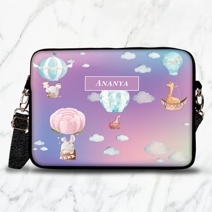 Happy Ballooners Kids Laptop Bag-Purple Sky Gradient / 15.5"