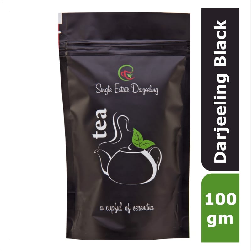 Camellia Twigs Tippy Muscatel Summer Flush Darjeeling Loose Leaf Black Tea with No Preservatives and Low Caffeine, 100 g Pouch