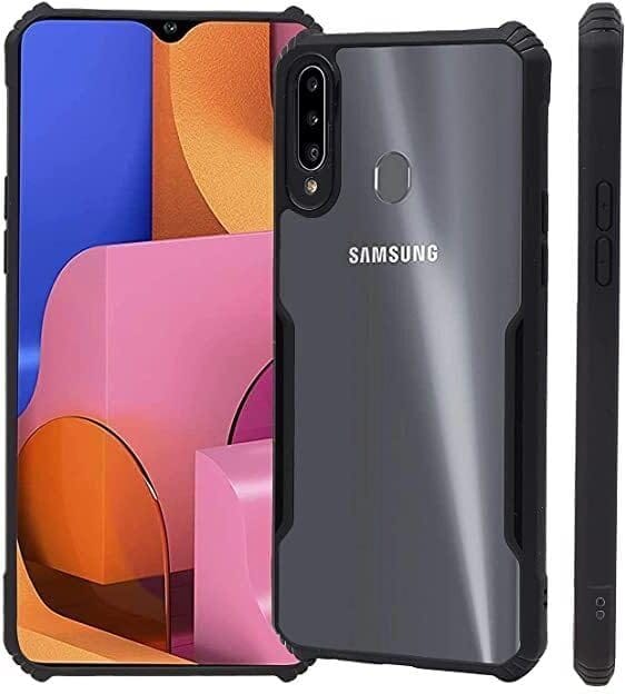 PLUGTECH Slim Shockproof Case | Matte Black Soft | Drop Protection | Precise Cutouts | Premium Mobile Cover for Samsung A20S