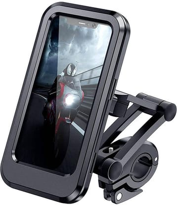 Waterproof Bike Mobile Mount Adjustable Holder for Bike Handlebars, Scooty, Cycle 360° Adjustable Universal Bike Phone Mount Bike Phone Holder with Touch-Screen