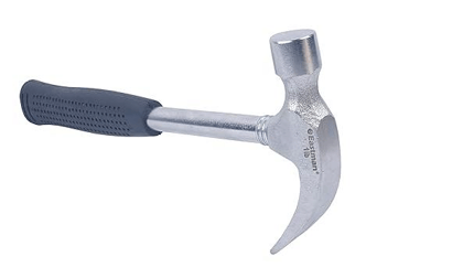 Eastman Claw Hammer, 1 lbs Drop Forged Steel Induction Hardened Teeth with Rubber Coated Metal Handle Fittings for Home, DIY, Mechanic, Industrial & Professional Use (E-2061S)
