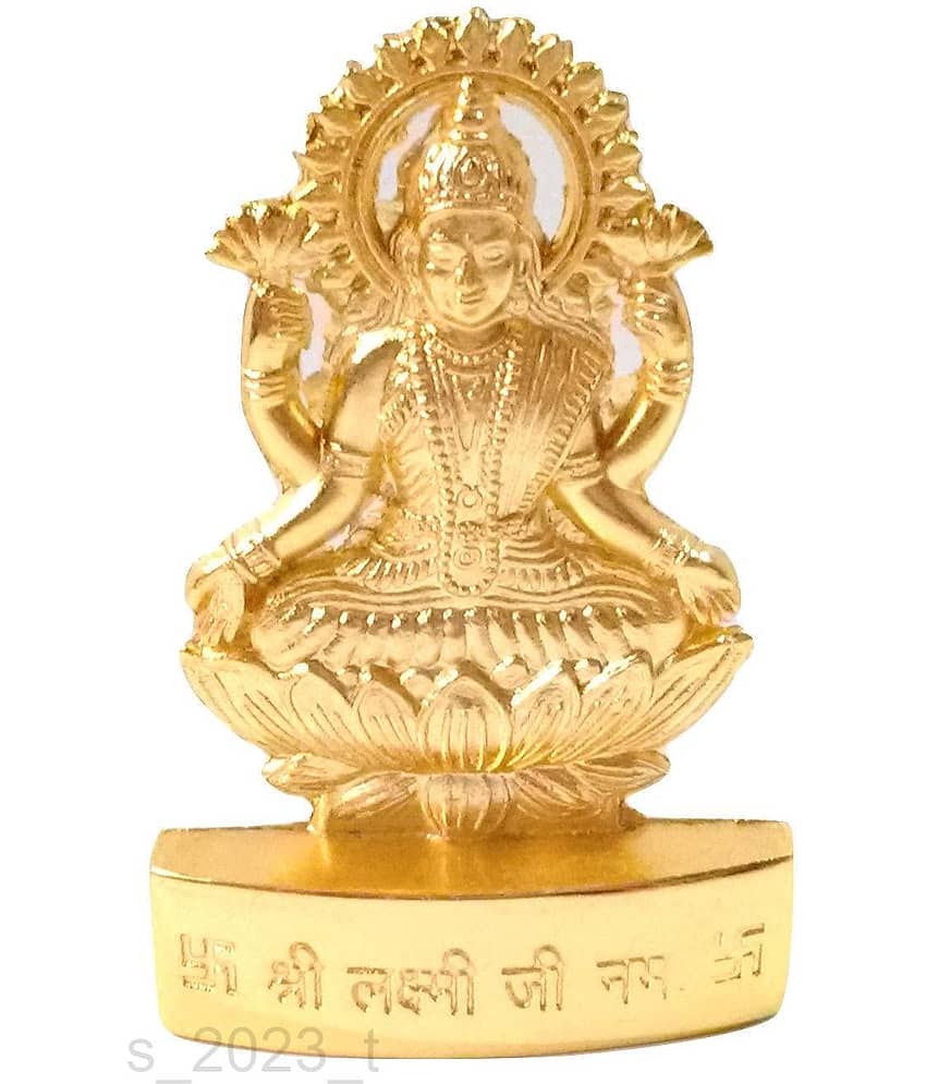 Shri Astha Vinayak Brass Goddess Laxmi Idol ( 13 cm )