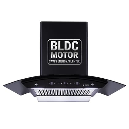 Elica 90cm 1500 m3/hr BLDC Filterless Autoclean Kitchen Chimney with 15 Years Motor & 5 Years Comprehensive Warranty | WDFL 900 BLDC HAC LTW MS NERO | Black | Touch Control with Motion Sensor Elica 90cm 1500 m3/hr BLDC Filterless Autoclean Kitchen Chimne