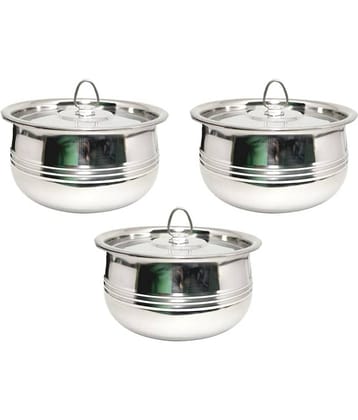bartan hub - Stainless Steel Serving Bowl 300 mL ( Pack of 3 )