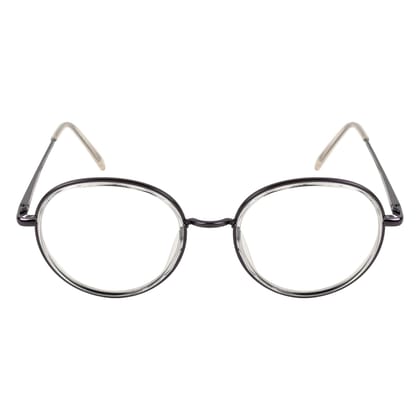 TERRY & CO Zero Power Blue Cut Eyeglasses | Metal Frame | Medium Size | Anti-Reflective, UV Protection, Lightweight | Spring Hinges | Unisex