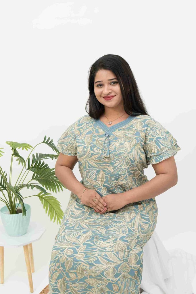Modern Women Rayon Nighty for Relaxation &amp; Sleep 2025 at ShopCircuit | ONDC