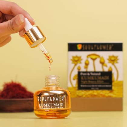 Kumkumadi Tailam Oil with Saffron and Almond for Skin Lightening, Pigmentation Control, 30ml