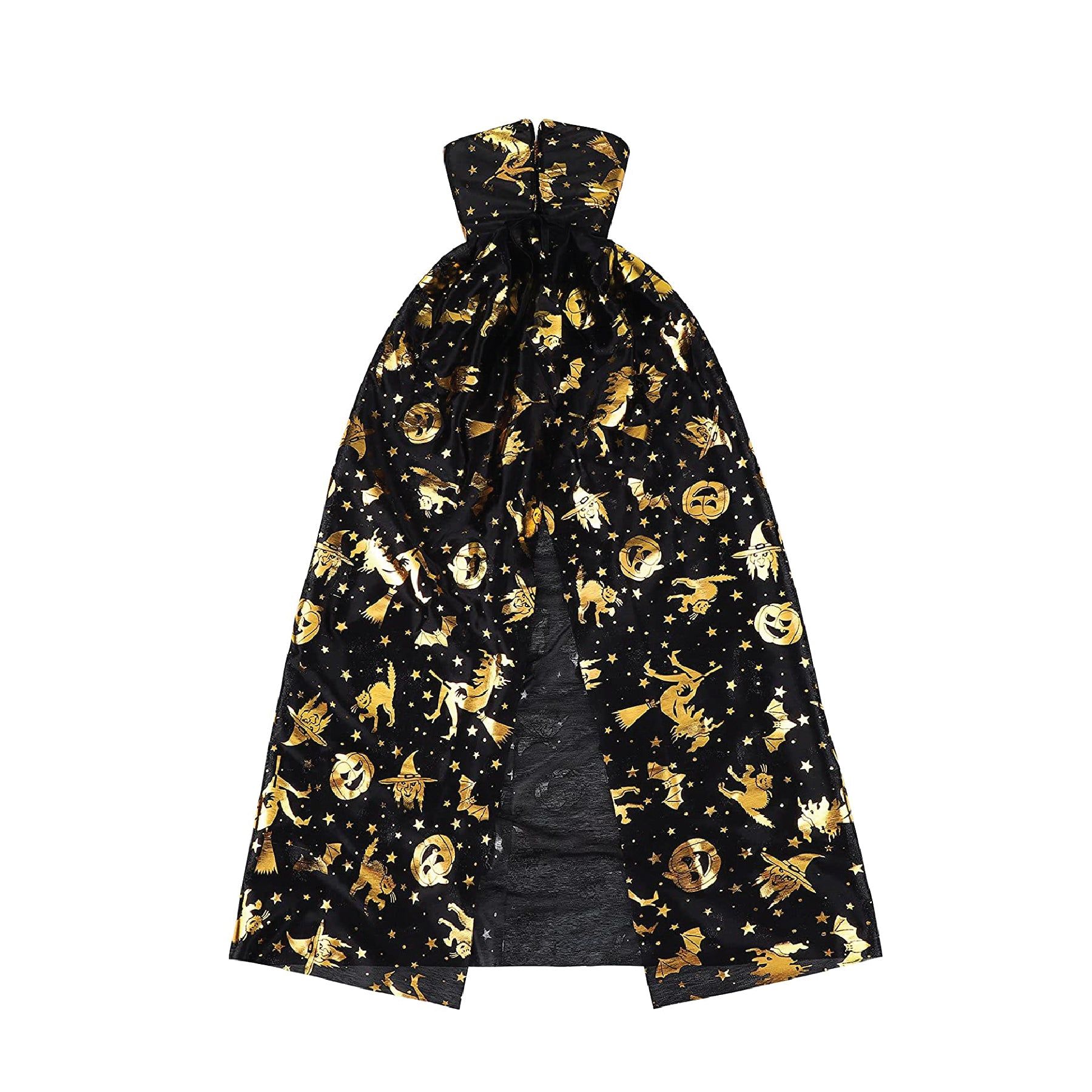 Halloween Black & Golden Cape for Kids - 1PC