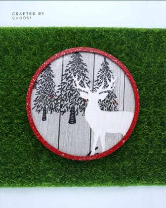 Brand Zero MDF Embellishment Its A Boy In Circle Design 1 - Size: 2.0 Inches by 2.0 Inches And 2.5 mm Thick