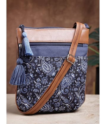 Anekaant Sling Bag PU Set of 1 ( Navy Blue )