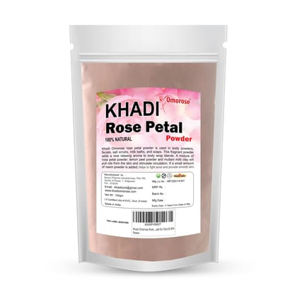 Khadi Omorose Rose Petal Powder For Face And Skin (100 gm) Khadi Omorose Rose Petal Powder For Face And Skin (100 gm) - Pink / 100 g (Pack of 1)