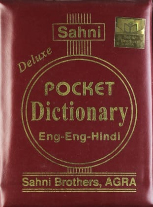 Sahni Deluxe English-Hindi Pocket Dictionary by Sahni Brothers Agra, Compact Size Sahni Deluxe English-Hindi Pocket Dictionary by Sahni Brothers Agra, Compact Size