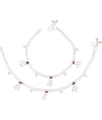 AanyaCentric - Silver Anklets ( Pack of 1 )