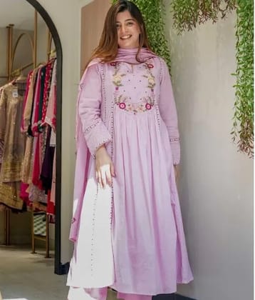 Chanderi SILK With Attractive Goergeous Embroidered Work And Duptta*
