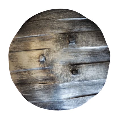 Aluminium Decorative Round Half Polish Tray Platter (AMAS3109/10)