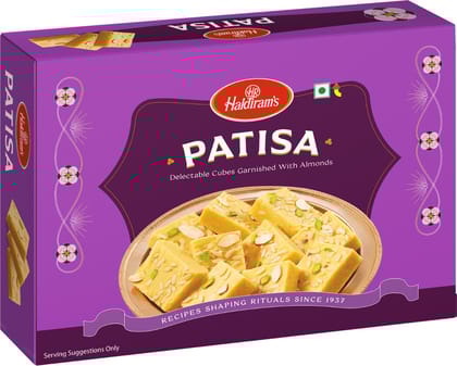 Haldiram's Dryfruit Patisa Pack | Crispy Soan Delight with Dry Fruits | Premium Mithai Gift Box (400 g) - Pack of 2